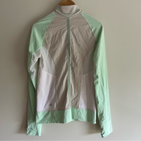 Lululemon Run: Beach Runner Jacket Dune / Fresh Teal / White sz 6 - Picture 4 of 9
